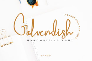 Galvendish Font: A Handwritten Script for Editorial Design