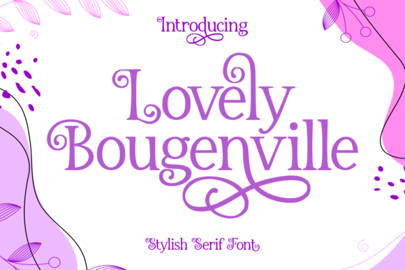 Lovely Bougenville: A Handwritten Font for Editorial Elegance