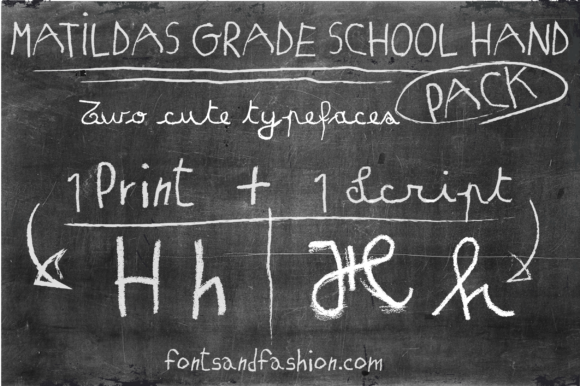 Matilda s Grade School Hand Pack Font for Branding