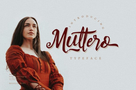 Muttero — A Hand-Lettered Script Font for Digital Branding and Web Design
