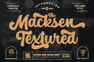 The Macksen Textured Font for Handmade Product Design