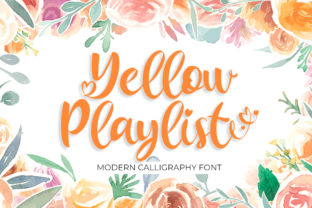 Yellow Playlist Font for Romantic Campaigns